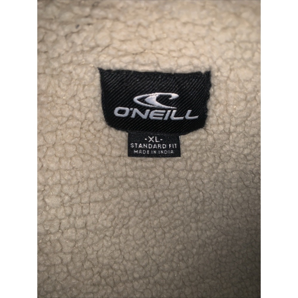 O'Neill Sherpa Redmond Lined Flannel Shirt XL Shacket Plaid Jacket Button Green - Picture 9 of 16